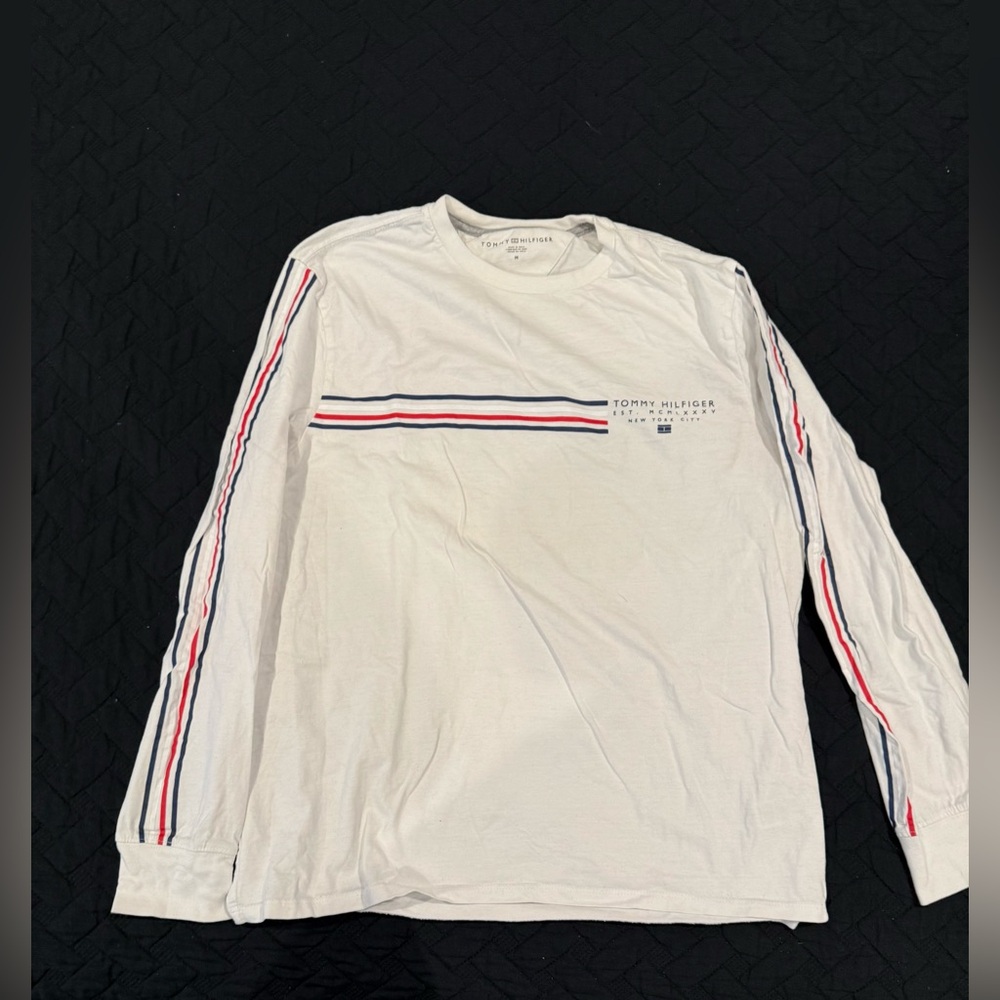 Long Sleeve Tommy Hilfiger Tee White Size M